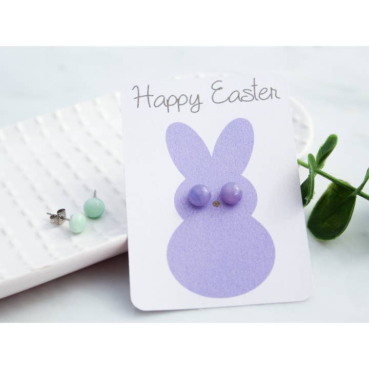 Brincos Pieps Easter Post, Brincos de Vidro Up-Cycled por atacado de Shattered Hues