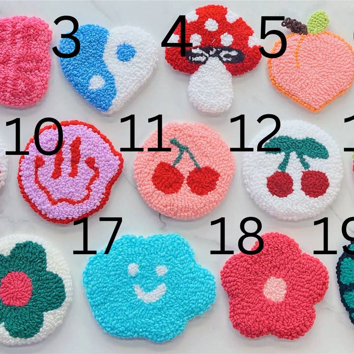 Sous-verres Punch Needle pour la vente par Vanilla