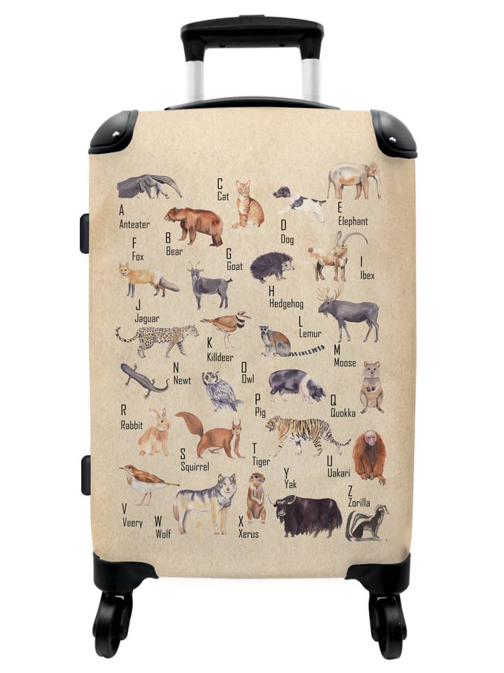 Kinderkoffer mit Alphabet und Tiermotiven im Retro-Stil für den Großhandel von MuchoWow