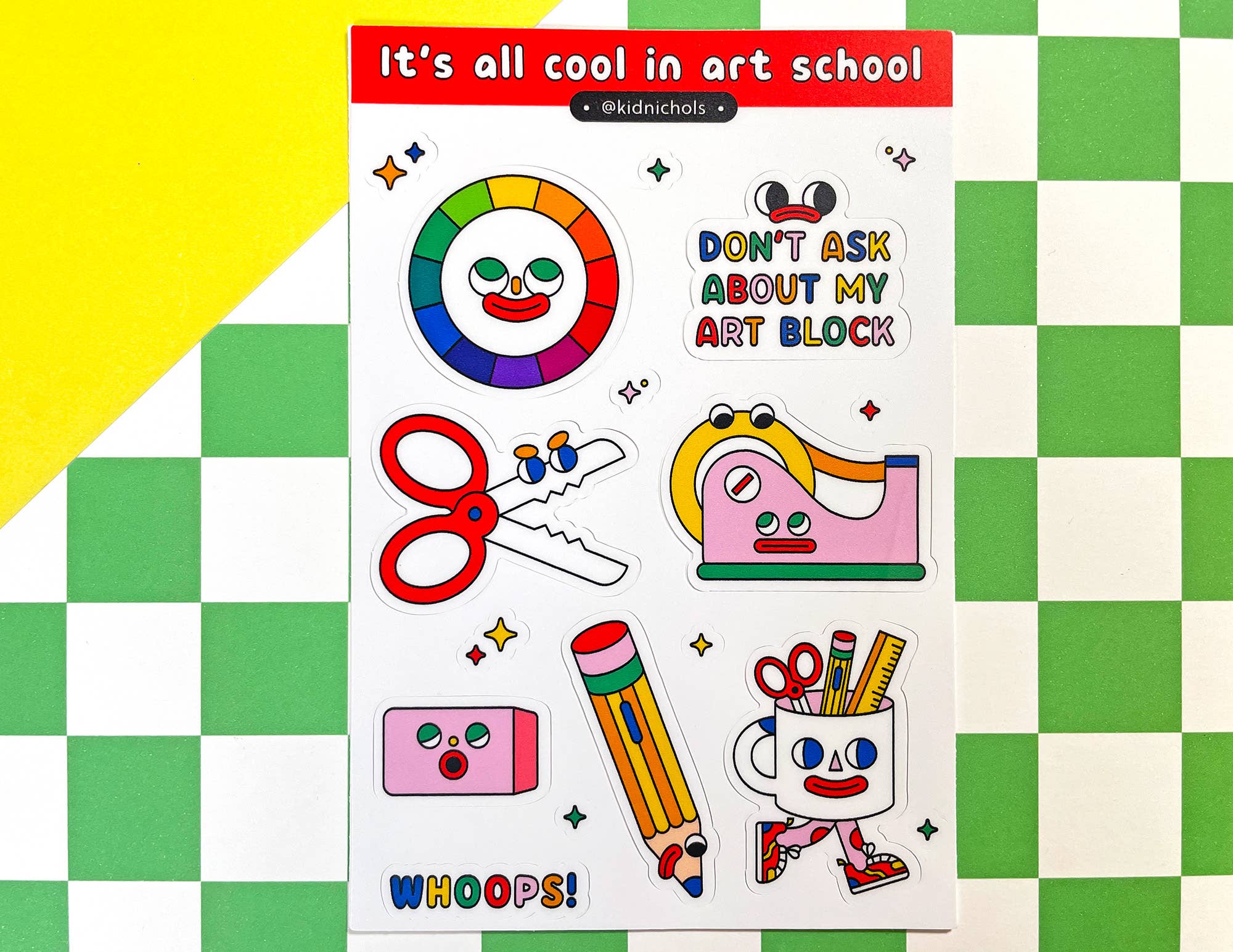 Kidnichols - Wholesale Sticker - Art School Sticker Sheet Back To School Planner Stickers.3