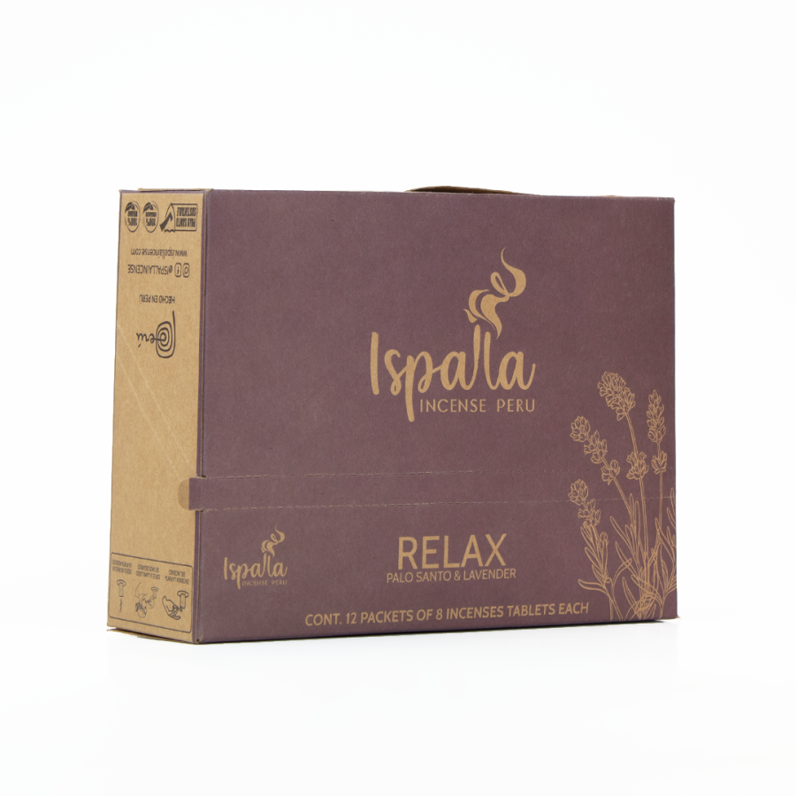 GREENROOTS USA LLC - Wholesale Incense - Ispalla - Relax (Palo Santo & Lavender) Incense Tablets (12/3