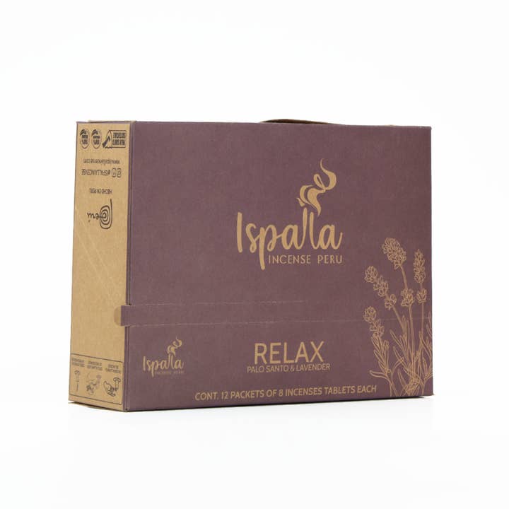 GREENROOTS USA LLC - Wholesale Incense - Ispalla - Relax (Palo Santo & Lavender) Incense Tablets (12/3
