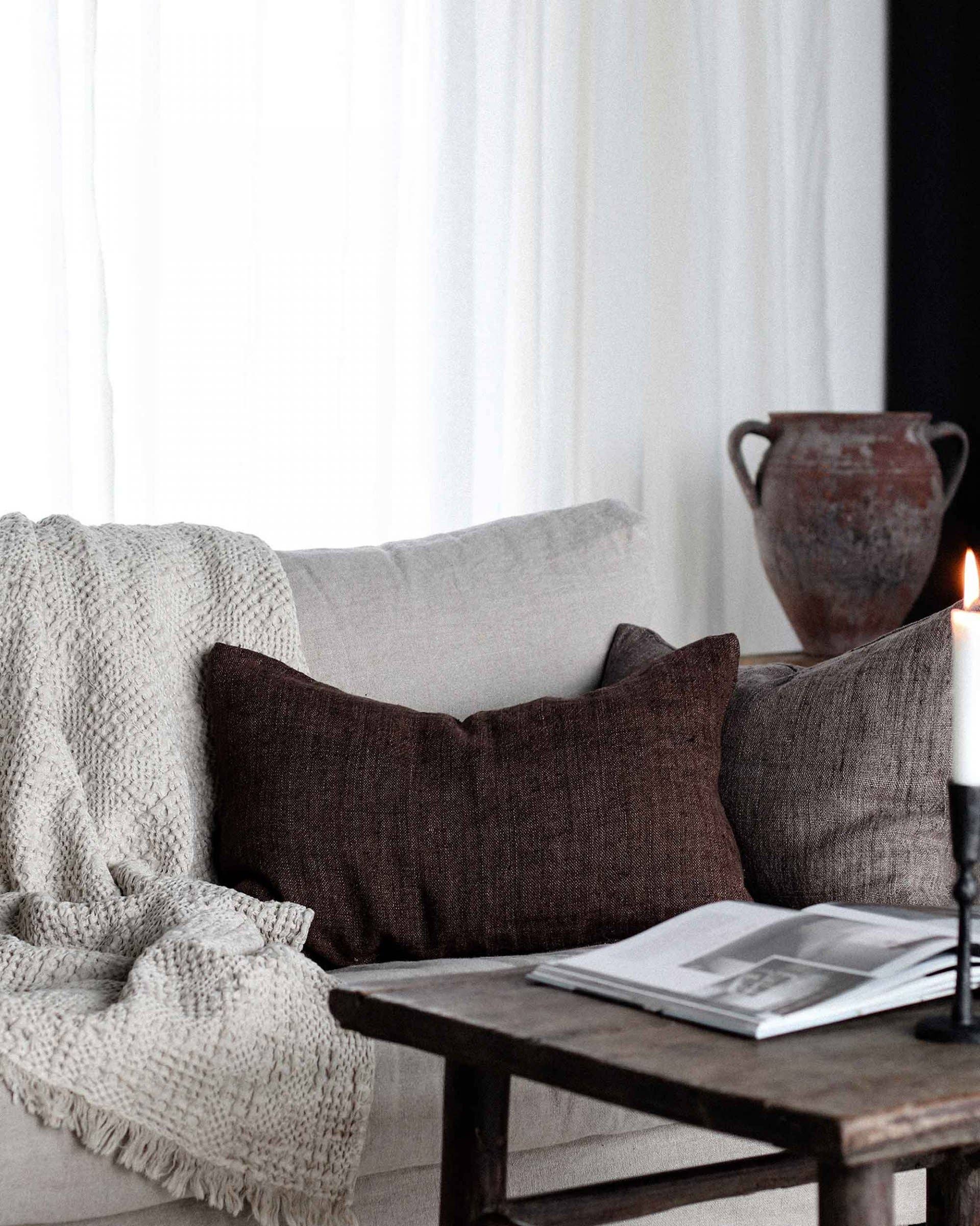 Tell Me More - Vente Housse de coussin - Housse de coussin Margaux 40 x 60 cm en lin épais4