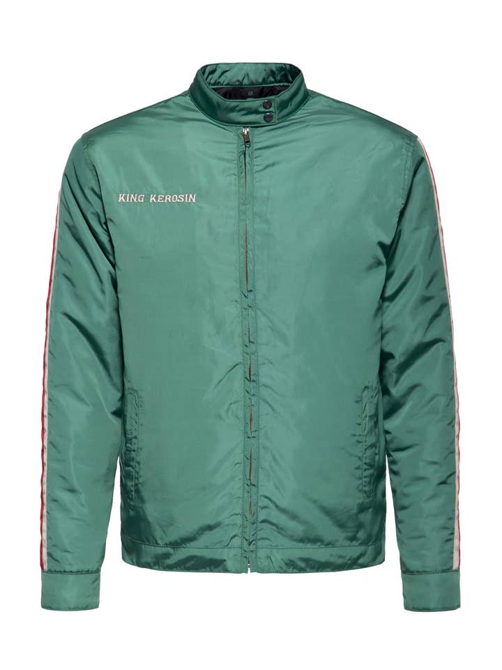 greenery Racing Jacket "Garage Built" for wholesale on Faire
