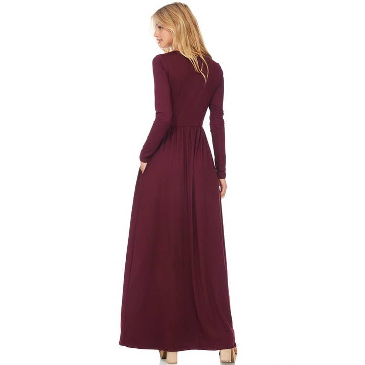 Reborn J - Wholesale Dress - Women's - Basic long sleeve maxi in plus size12