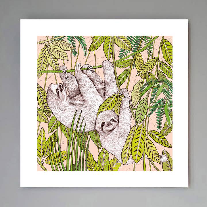 'Sloths' Art Print for wholesale by Fay's Studio