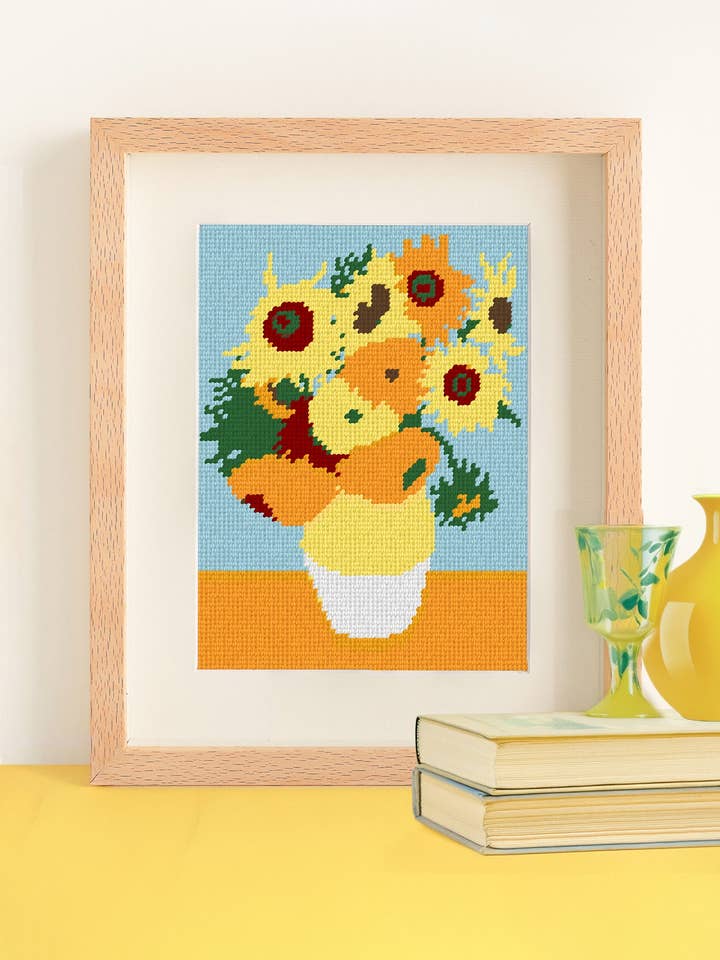 Van Gogh - Sunflowers Needlepoint Kit for wholesale by Unwind Studio