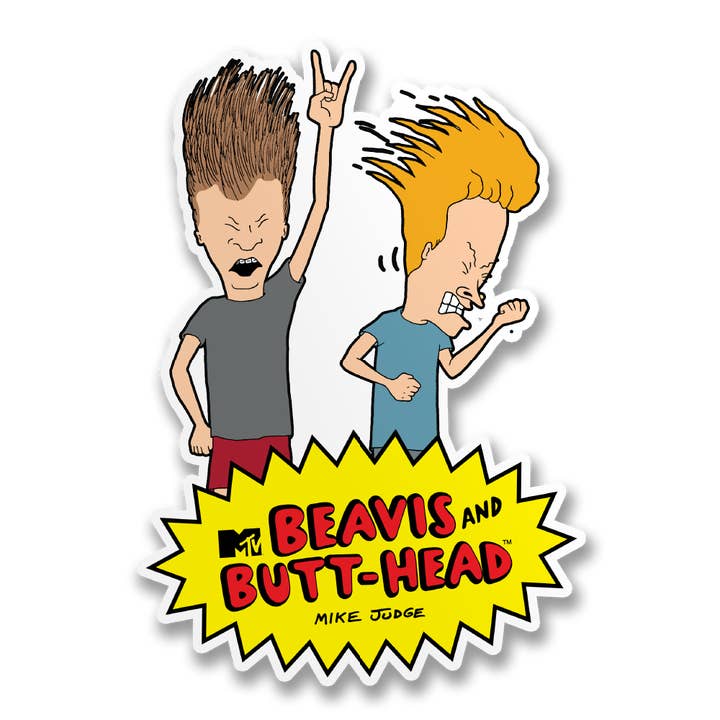 Beavis and Butt-Head Headbanging Sticker for wholesale by Hybris Production AB
