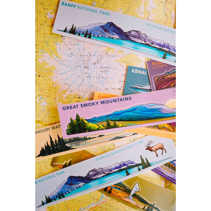 Hydrascape Stickers - Wholesale Sticker - Mount Rainier National Park Miniscape Sticker 4