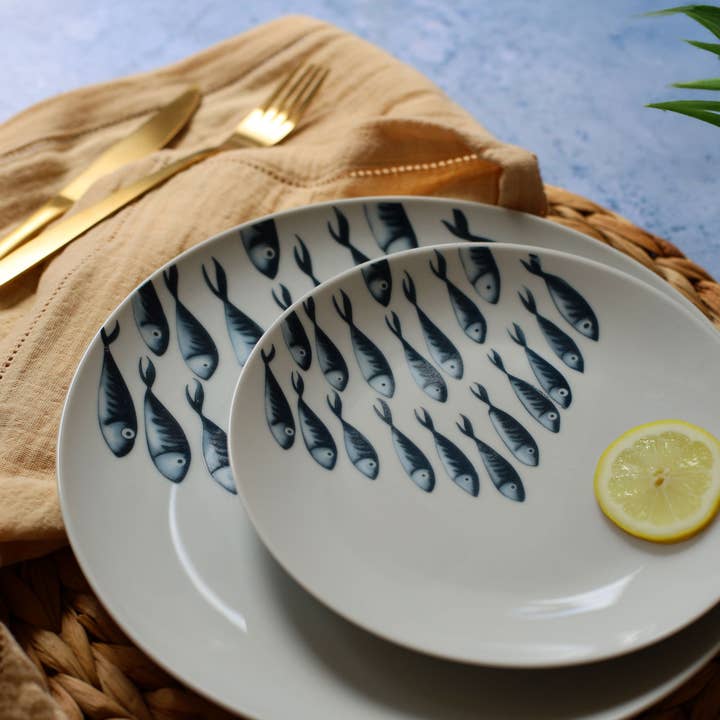 Novastyl - Wholesale Dinner Plate - PESCARE flat plate 26.5cm in porcelain6