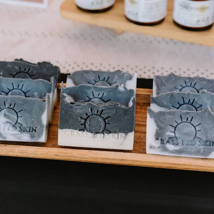 Grass Fed Skin - Wholesale Bar Soap - Tallow Activated Charcoal Soap