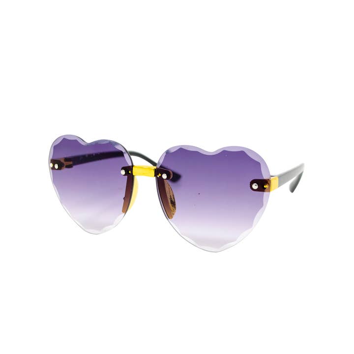 Tiny Treats and ZOMI GEMS - Wholesale Sunglasses - Kids - Frameless Heart Sunglasses for Kids2