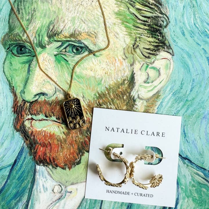 Natalie Clare Collections - Wholesale Pendant/Charm Necklace - Van Gogh Sunflower Necklace5