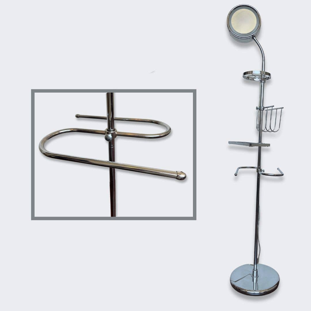 Rucci Professional – wholesale Sminkspegel – Rucci Professional golvstående spegel med belysning och 10x förstoring4