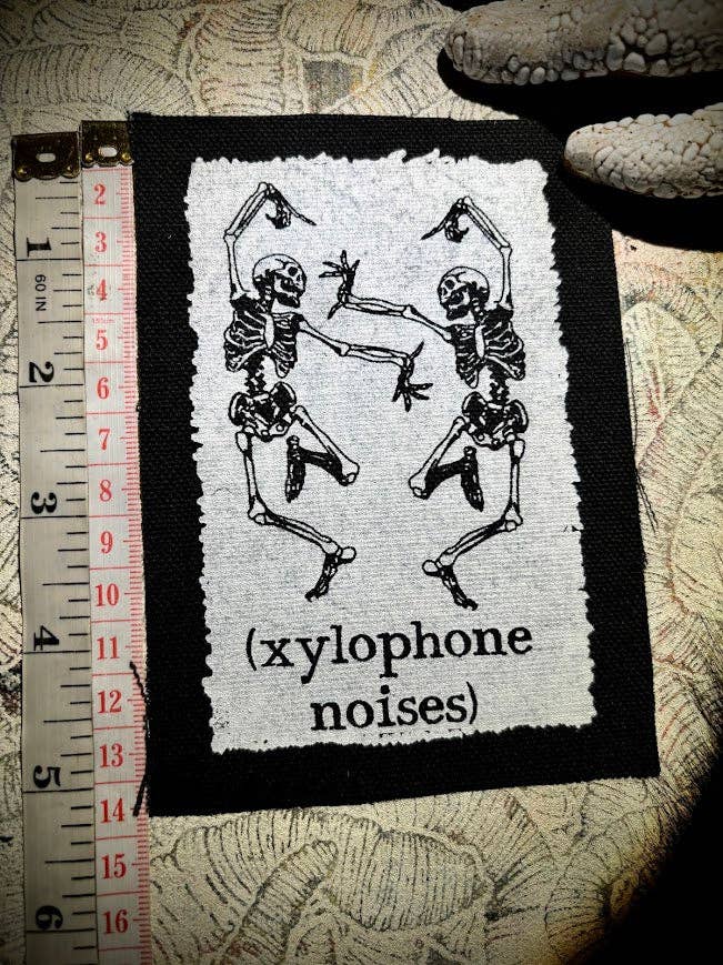 Three Raccoons - Wholesale Patch - Xylophone noises! dancing skeleton patch.0