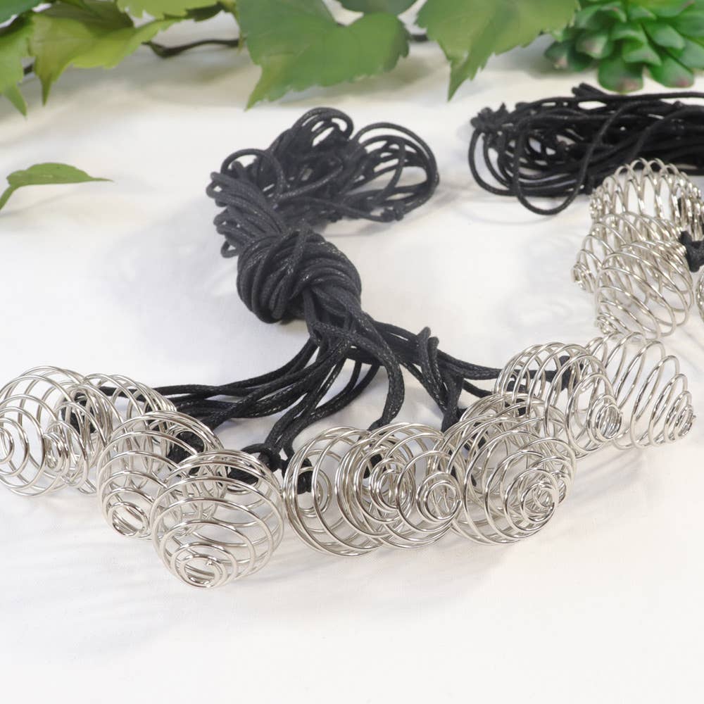 Natures Artifacts Inc - Venta al por mayor Collares con colgantes/abalorios - Collar con jaula plateada (20 piezas) | Joyería Silver Cage1