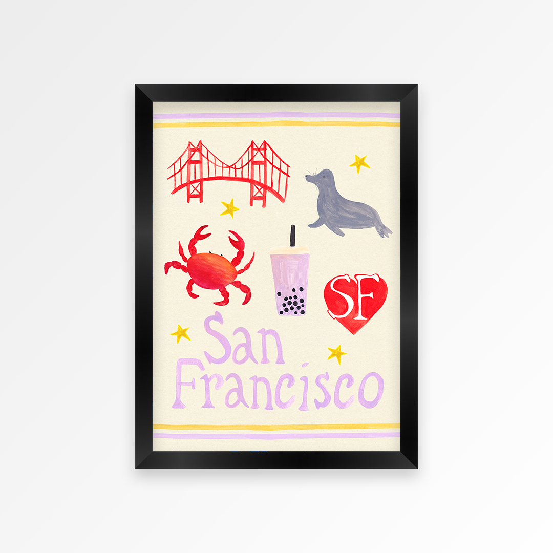 Proper Good – wholesale Art print – San Francisco Trinket Hand Painted Print1