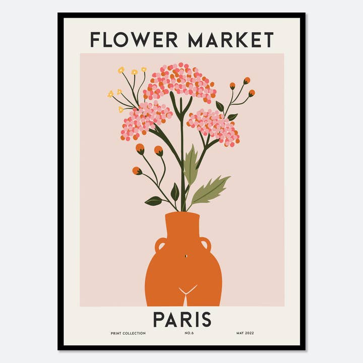 Flower Market Paris Colorful Botanical Art Print FM79 for wholesale by Sugar & Canvas