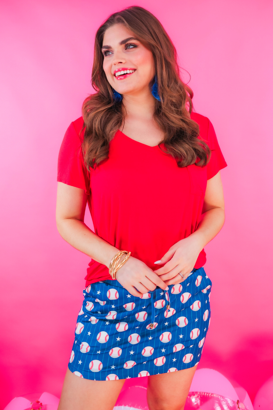 Blue Out Of Your League Skort for wholesale on Faire3