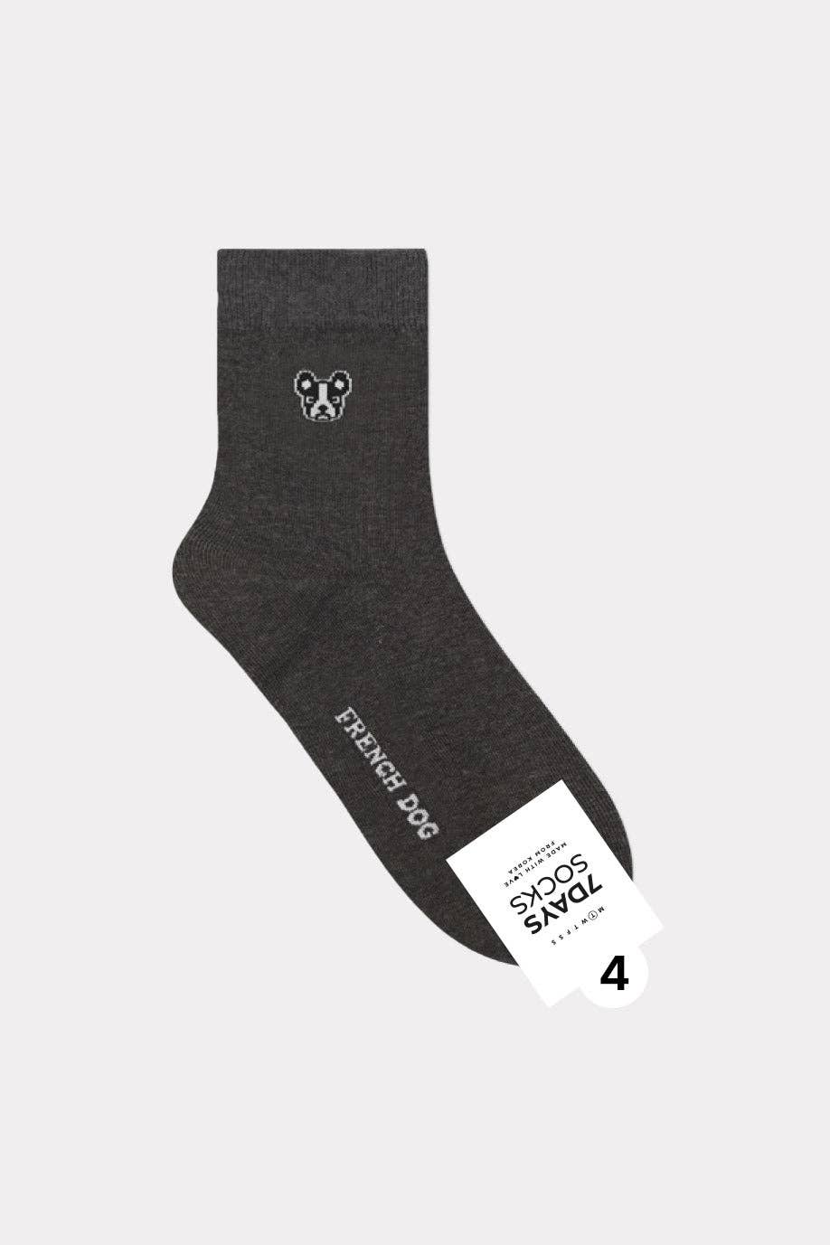 7DAYSSOCKS - Wholesale Socks - Men's - Men's Crew Doggy Basic Socks - Made in Korea3