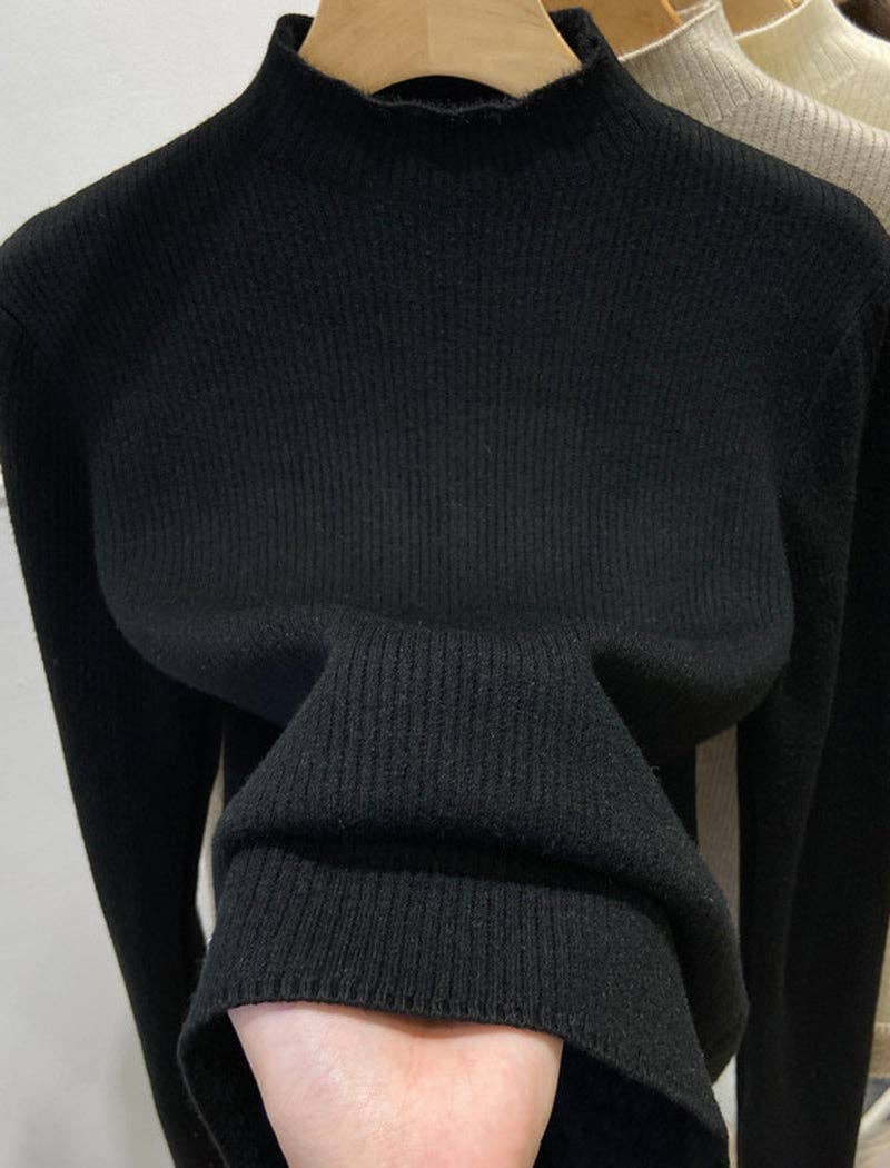 safistyle – Großhandel Strickoberteil – Damen – Halbhoher Kragen Top3