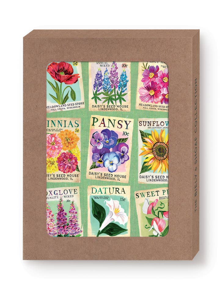 Seed Packets Boxed Notecards - Set Of 10 for wholesale by Biely & Shoaf