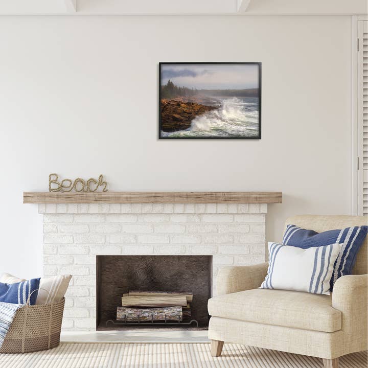 Stupell Industries - Wholesale Wall Sign - Rough Waves on Cliff - Framed Wall Art6