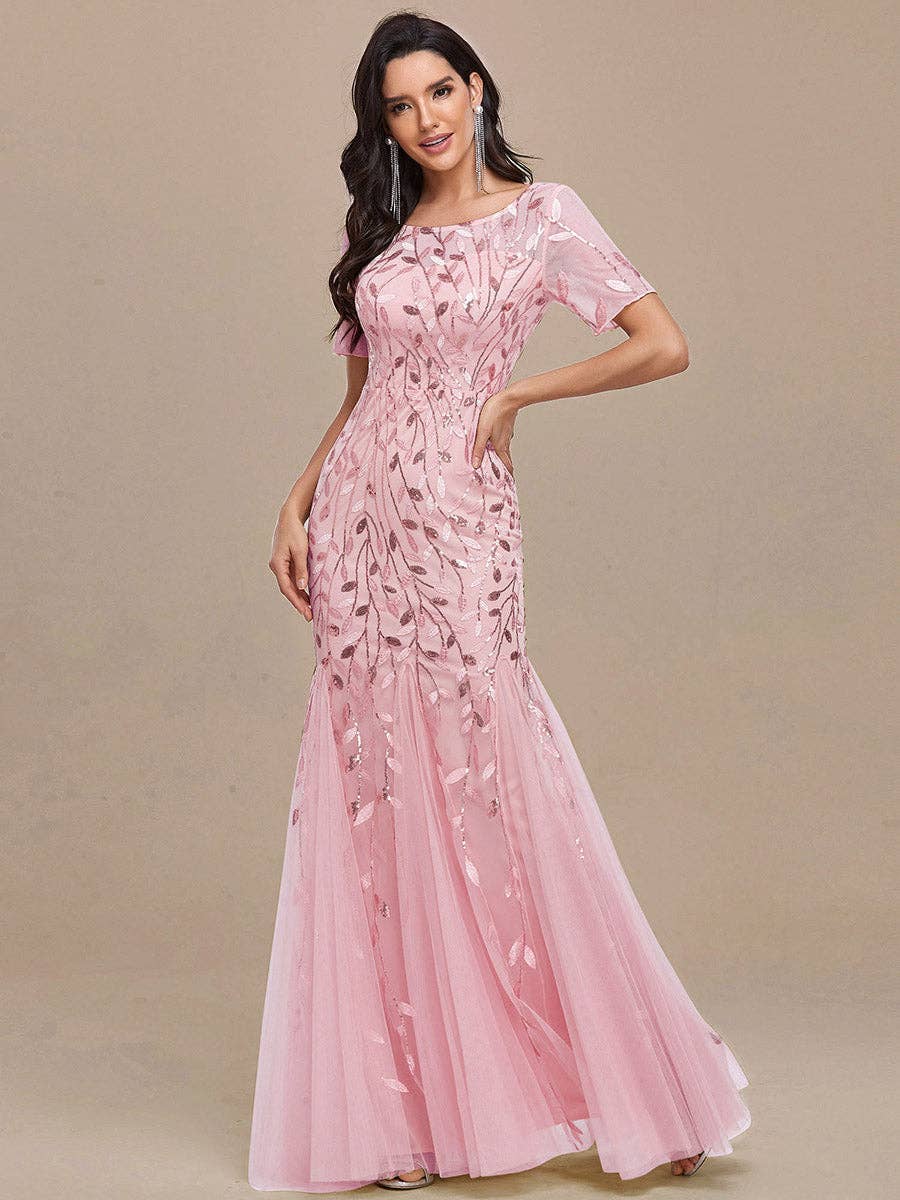 Ever-Pretty – wholesale Gown – Women's – Sequin Shiny Fishtail Tulle Dresses for Party46