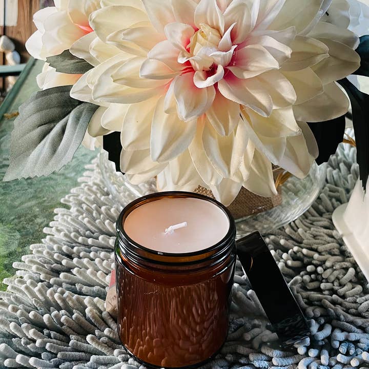 LuvinbyJessica.etsy.com - Wholesale Jar/Filled Candle - Personalized Candles Scented Candle Amber Glass Jars3