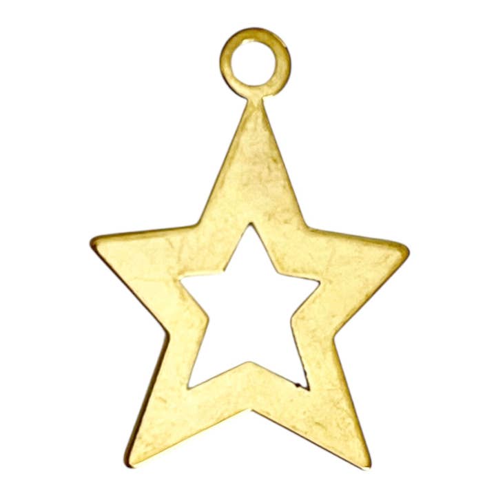 Enkelt Vedhæng - Guldstjerne for engroshandel hos The Sage Vintage