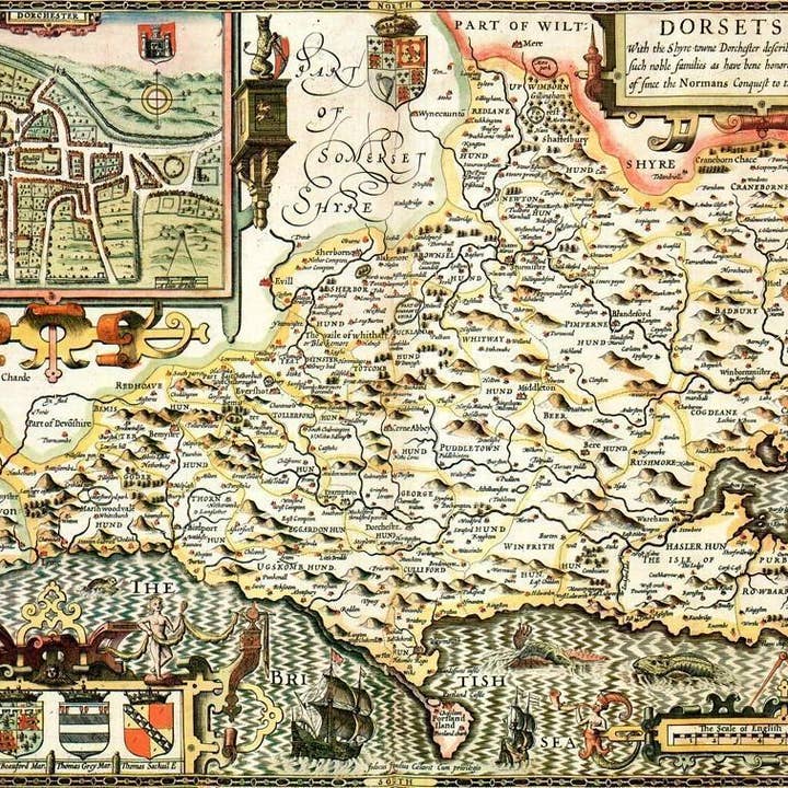 Dorset Carte historique 1000 pièces Puzzle (1610) pour la vente par Map Marketing Limited