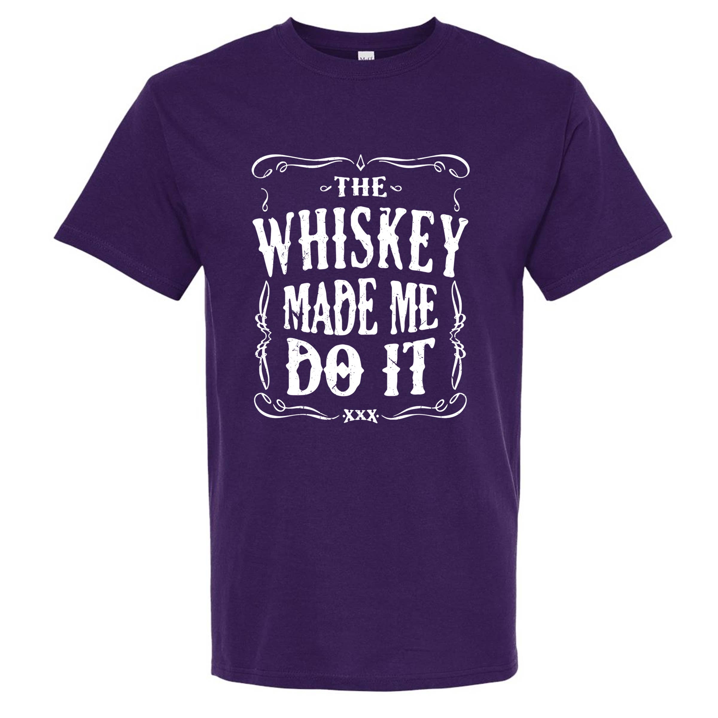 Wi-Wear – T-shirt estampada - Homem por atacado – T-shirt masculina The Whiskey Made Me Do It | Camisa Engraçada7