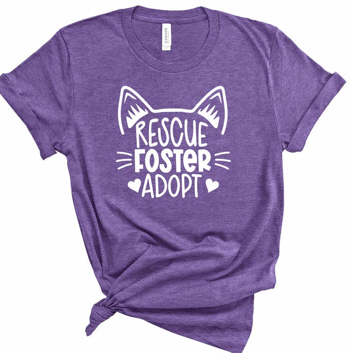 Woofingtons & Company - Wholesale Screen Printed T-Shirt - Women's - Rescue, Foster, Adopt Teeshirt - Pet Lovers Cute T-shirts3