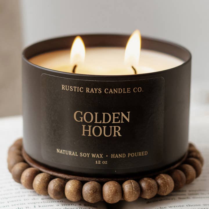 Golden Hour 12 oz Soy Candle - Spring Home Decor & Gifts for wholesale by Rustic Rays Candle Co.
