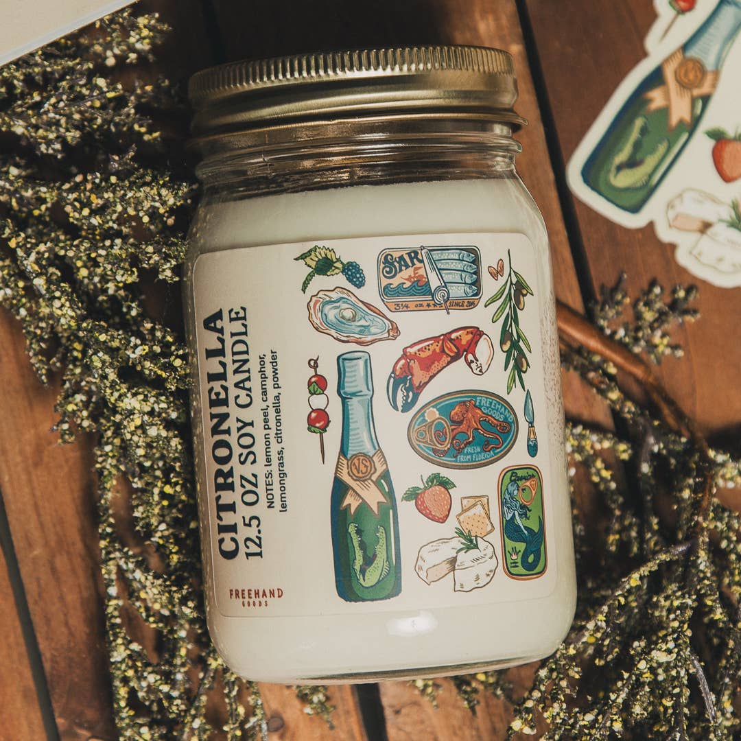 Freehand Goods - Wholesale Jar/Filled Candle - Citronella Soy Candle2