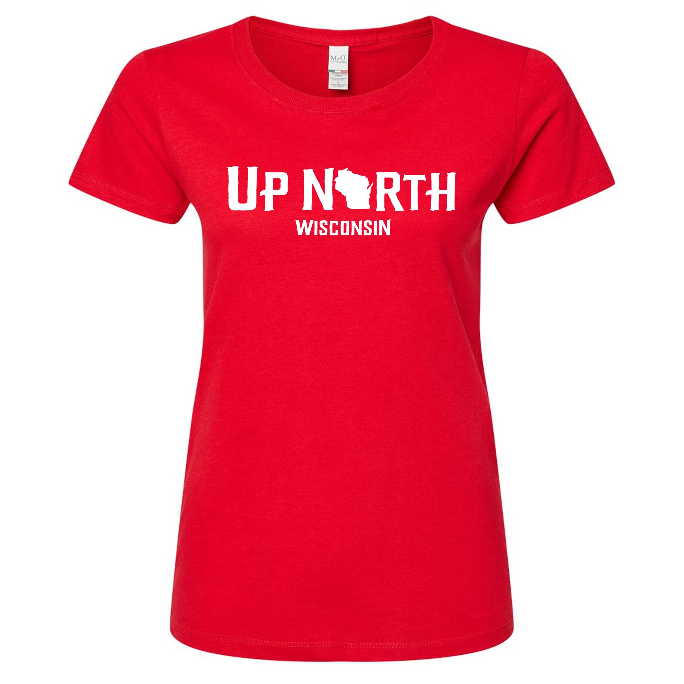 Wi-Wear - Wholesale Screen Printed T-Shirt - Women's - Up North Wisconsin Women's/Ladies Wisconsin T-Shirt4