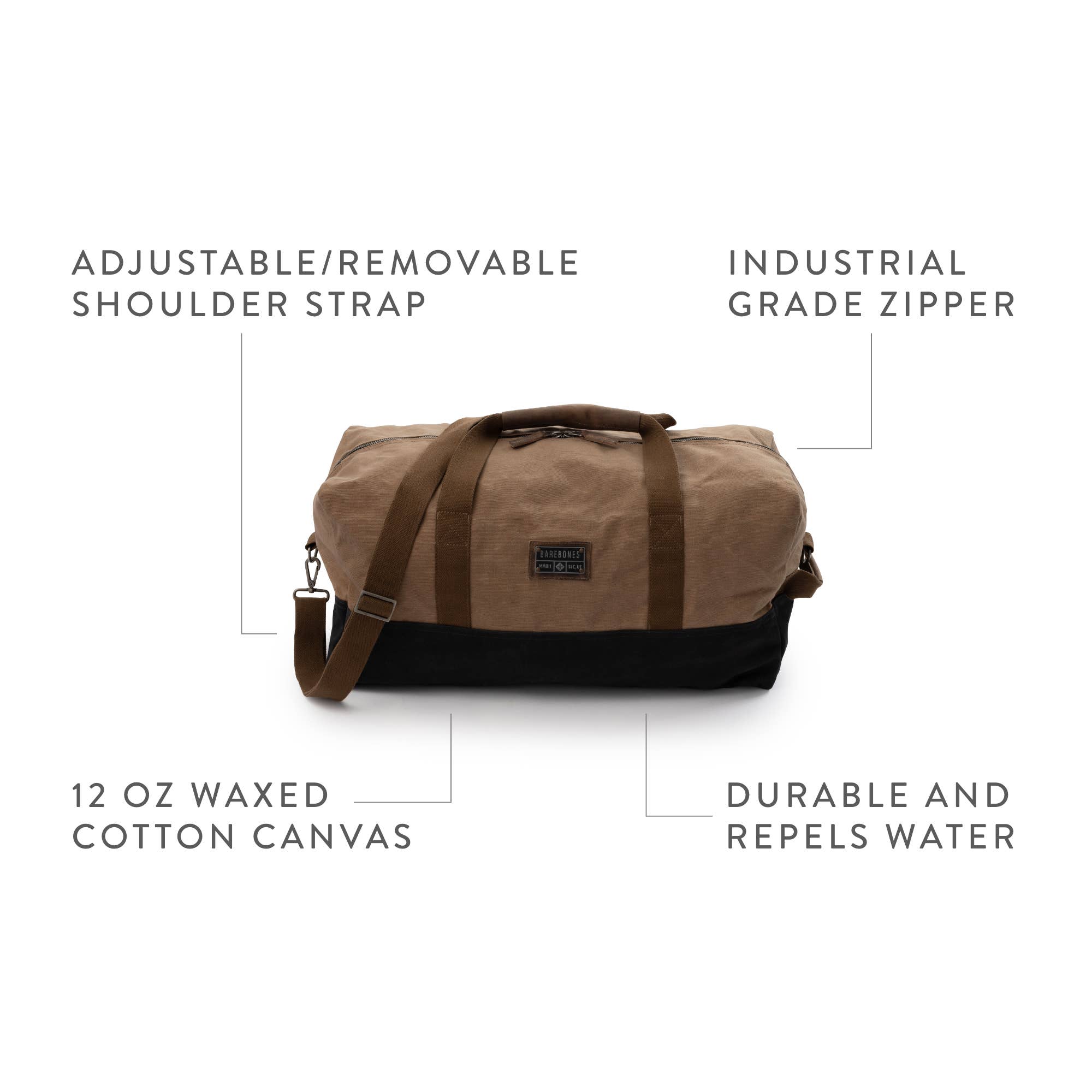 Barebones - Wholesale Weekender Bag - Unisex - Neelum Duffel Bag -Waxed Canvas Bag4