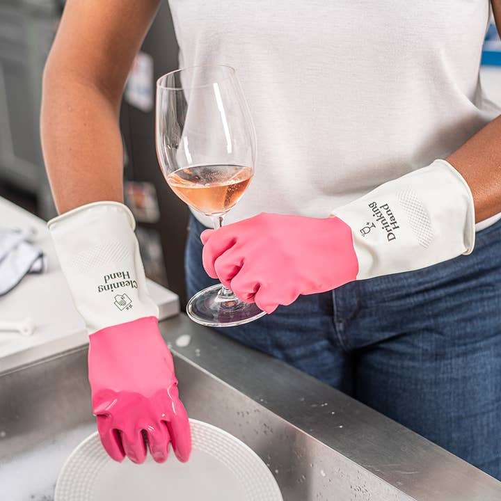 Wine Wash Co. - Wholesale Cleaning Gloves - Reusable Cleaning Gloves - Pink