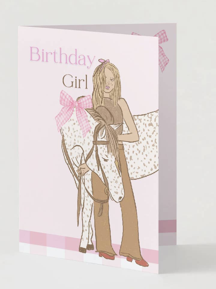cowgirl birthday girl card for wholesale by the name nest