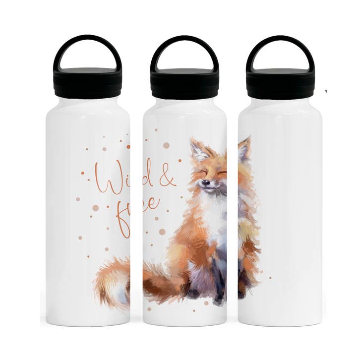 Water Bottle 32oz- Wild and Free for wholesale by Dusty & Delilah Designs