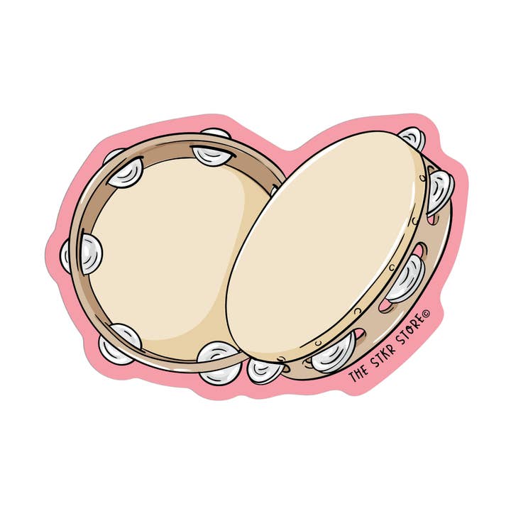 Tamburininstrument Texturerade Klistermärken för wholesale av Girls Printing House