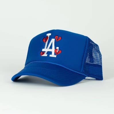 LA blauwe geborduurde truckerhoed voor wholesale door TF