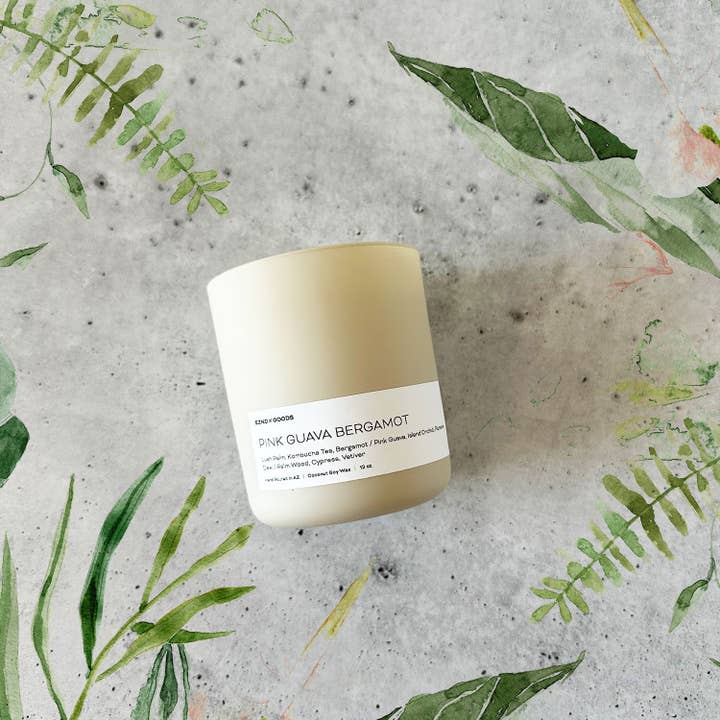 SZND GOODS - Wholesale Jar/Filled Candle - Pink Guava Bergamot Wooden Wick Candle