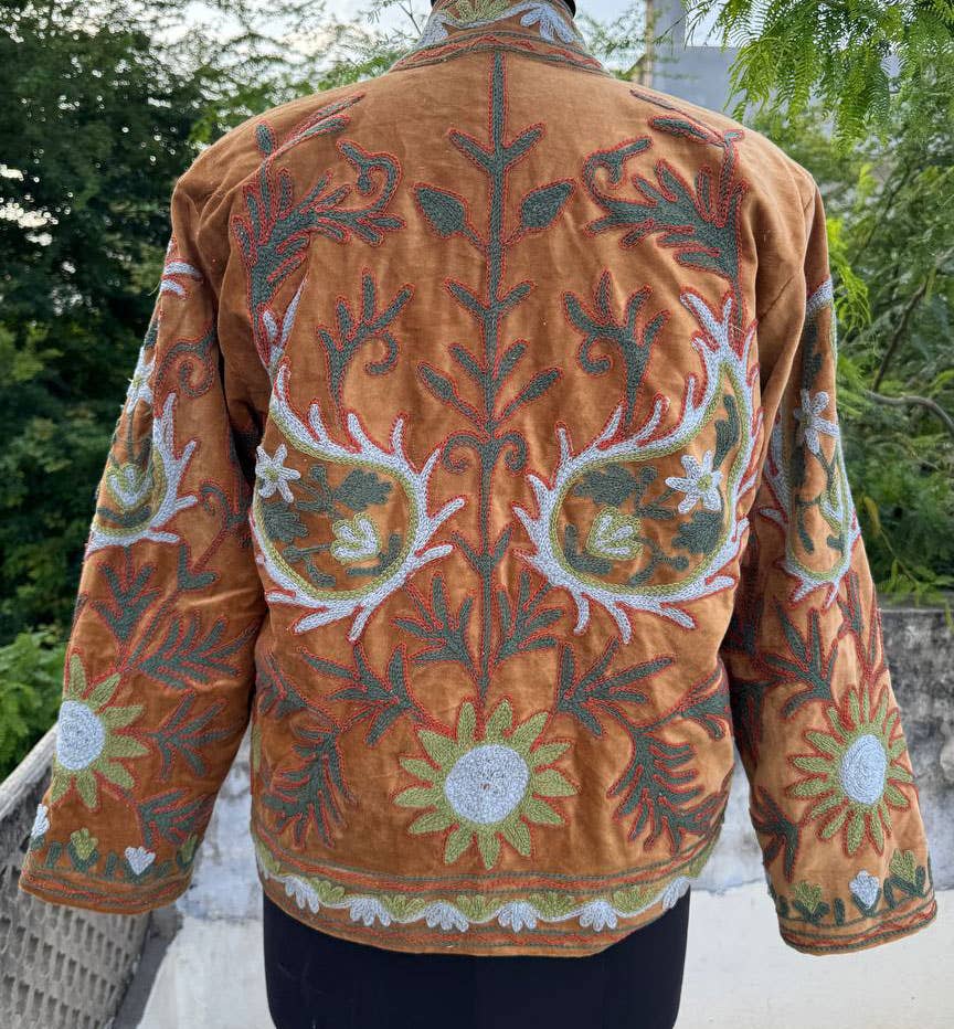 bhavnas boutique - Wholesale Jacket - Women's - Traditional Suzani Embroidery Jacket Cotton Coat Jacket 7