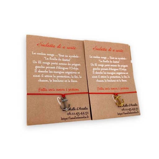 Rood draad armband met stalen anker voor wholesale door lamalledannalia