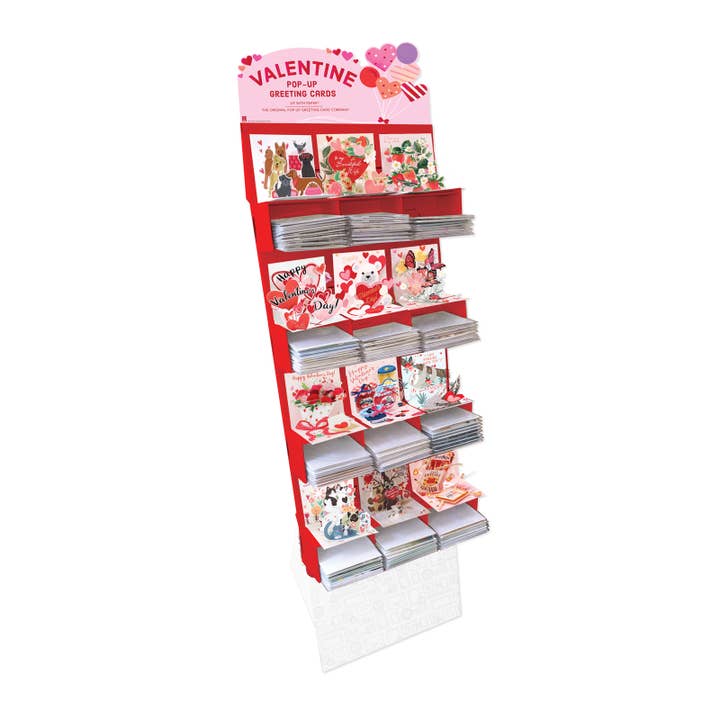 Valentine's Day Pop-Up Cards -Floor Corrugate for wholesale by Up With Paper
