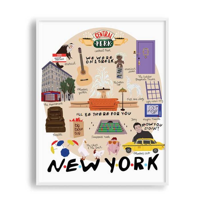 New York Friends Print for wholesale by Lane Paper Works