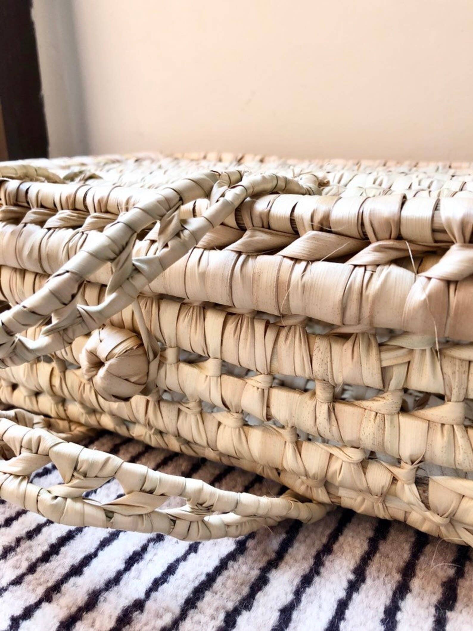 HandHappiness - Venta al por mayor Maleta - Niños - Maletas naturales de hoja de palma en 3 tamaños, incluye maleta para bebé5