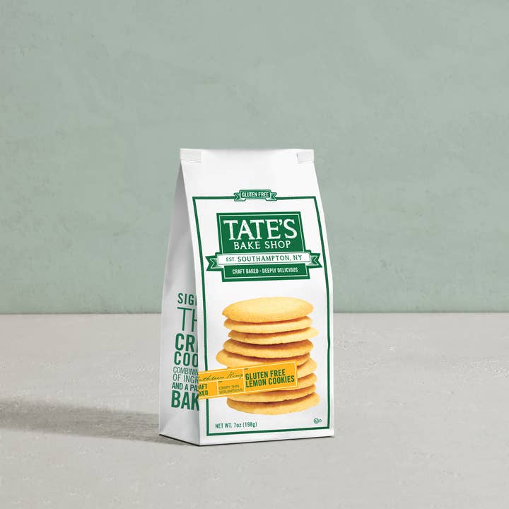 Tate's Bake Shop - Vente Biscuits - Biscuits au Citron Sans Gluten | 198 g | 6 Pièces