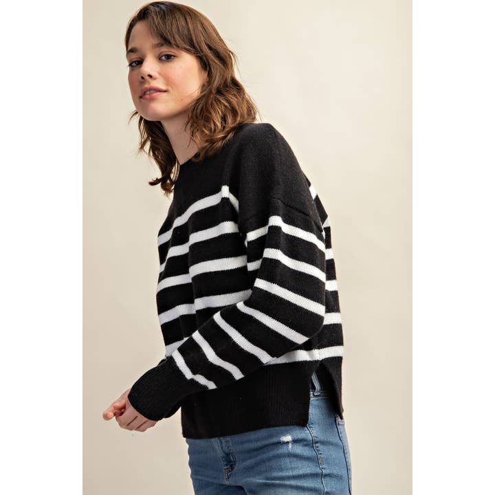 Sweet Generis - Wholesale Knit Sweater - Women's - CLASSIC STRIPE OVERSIZE PULLOVER14
